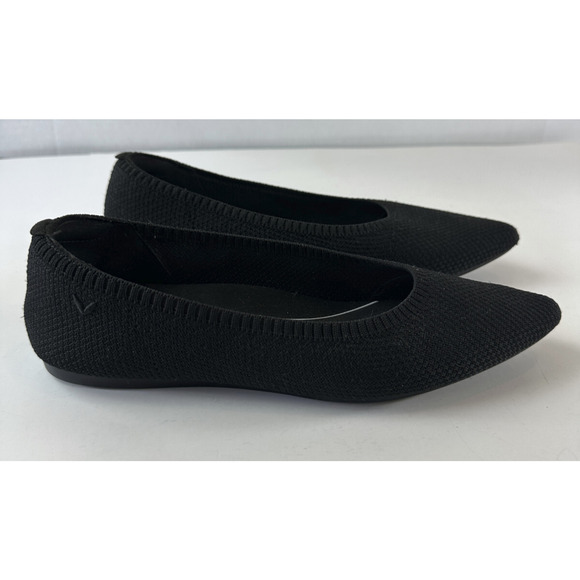 VIVAIA Aria Knit Pointed Toe Water Repellent Ballet Flats Black Size EU 40 US 9 - Picture 7 of 14